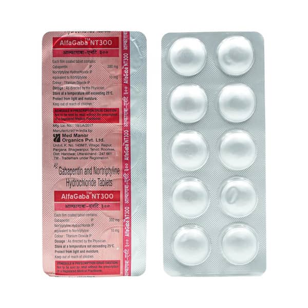 Alfagaba Nt 300mg Strip Of 10 Tablets