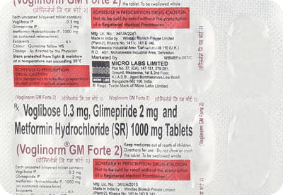 Voglinorm Gm Forte 2mg Strip Of 10 Tablets