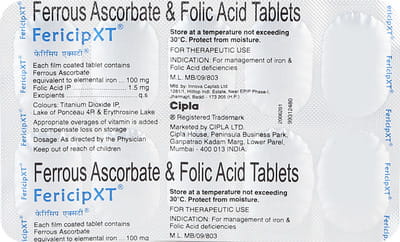 Fericip Xt Strip Of 10 Tablets