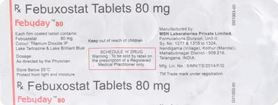 Febuday 80mg Strip Of 10 Tablets