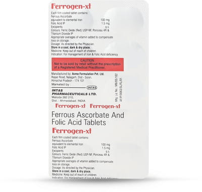 Ferrogen Xt Strip Of 10 Tablets