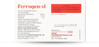 Ferrogen Xt Strip Of 10 Tablets