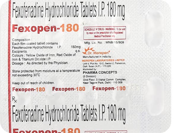 Fexopen 180Mg Tablet