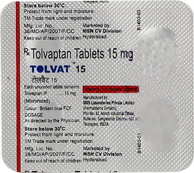 Tolvat 15mg Strip Of 4 Tablets