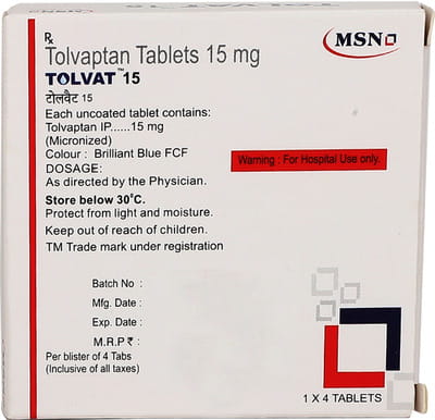 Tolvat 15mg Strip Of 4 Tablets