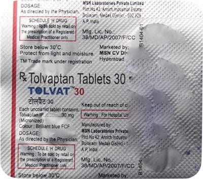 Tolvat 30mg Strip Of 4 Tablets