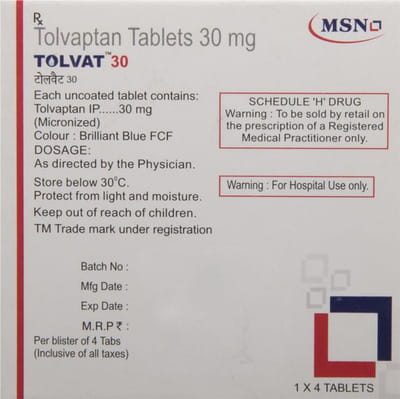 Tolvat 30mg Strip Of 4 Tablets