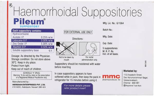 Pileum Rectal Suppository