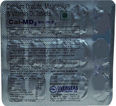 Cal Md3 Strip Of 15 Tablets