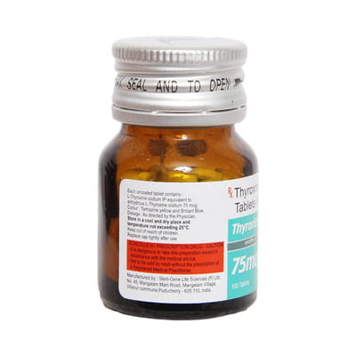 Thyrorich 75mcg Bottle Of 100 Tablets