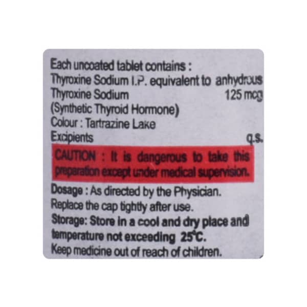 Thyrorich 125Mcg Bottle Of 100 Tablets
