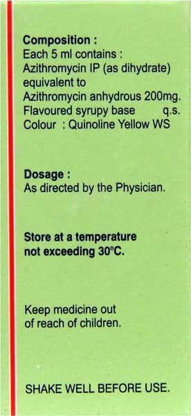 Azax 200mg Bottle Of 15ml Suspension