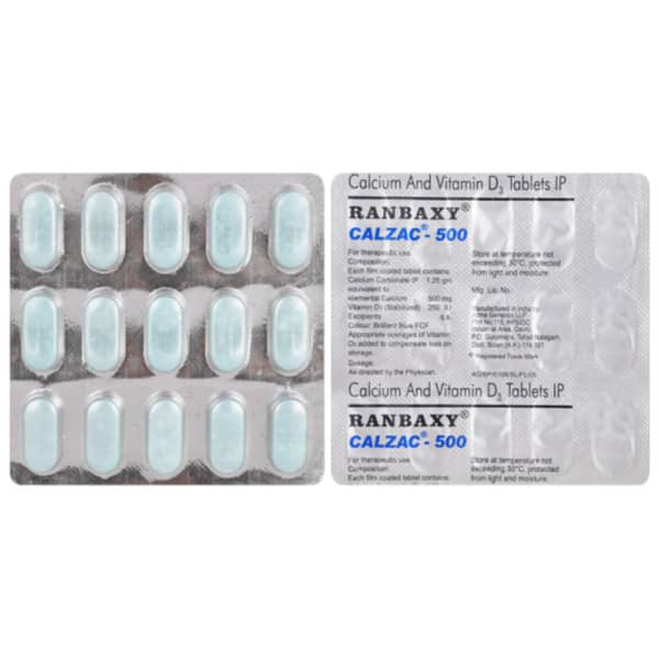 Calzac 500Mg Strip Of 15 Tablets