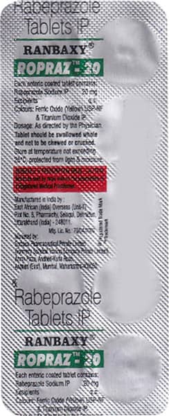Ropraz 20mg Strip Of 10 Tablets