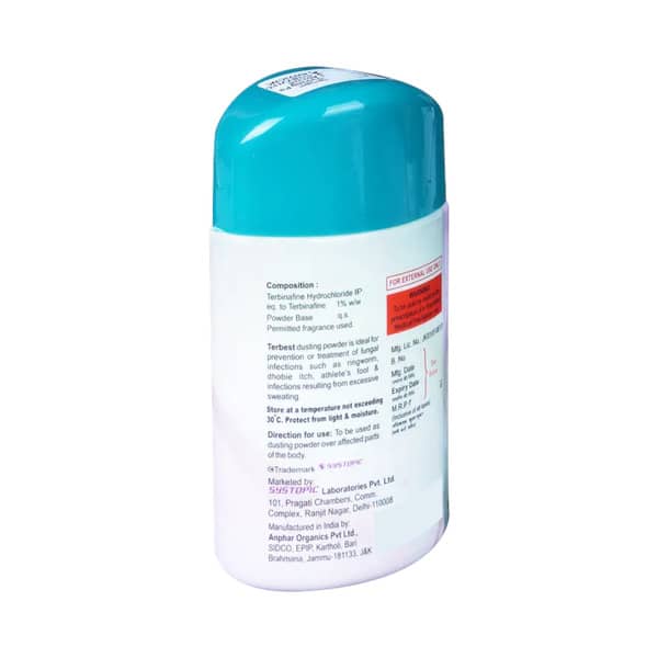 Terbest 1% Bottle Of 50gm Dusting Powder