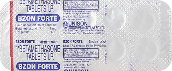 ब्ज़ोन फोर्टे 1एमजी की स्ट्रिप 10 टैबलेट्स