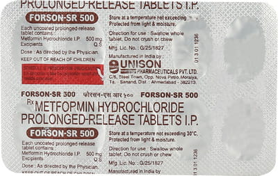Forson Sr 500mg Strip Of 10 Tablets