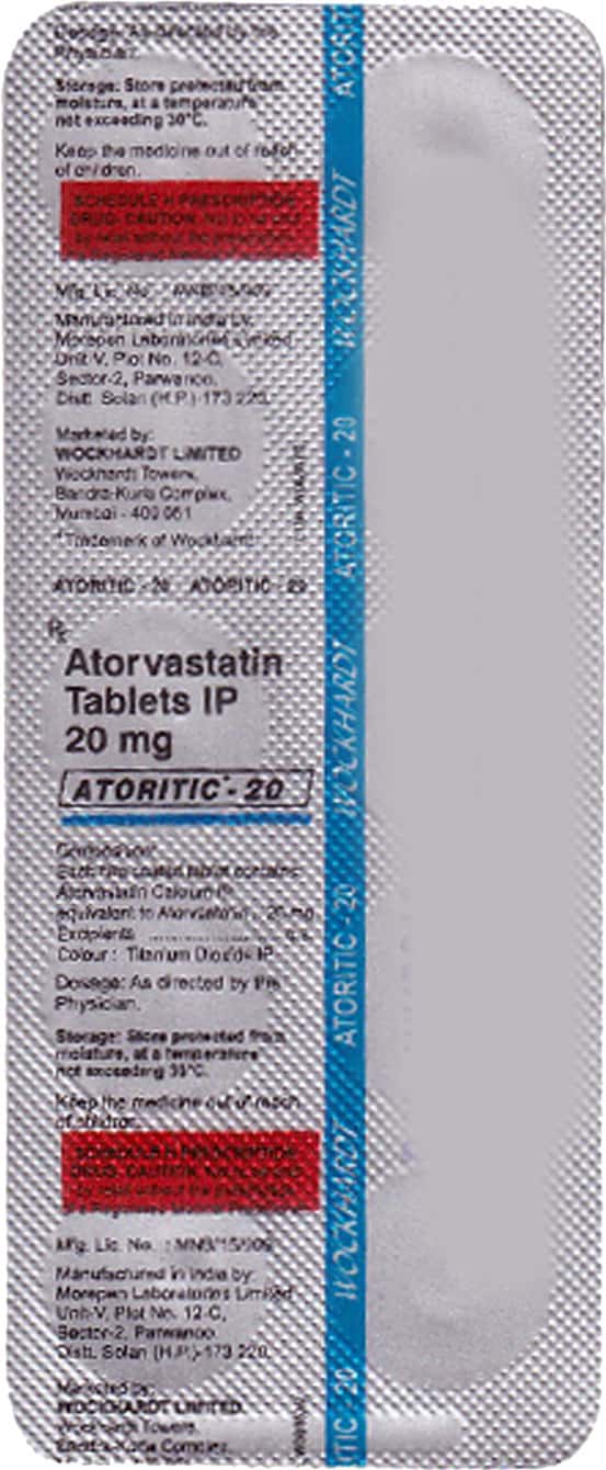 Atoritic 20 MG Tablet (10): Uses, Side Effects, Price & Dosage | PharmEasy