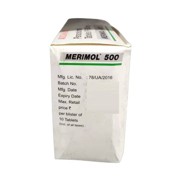Merimol 500mg Strip Of 10 Tablets