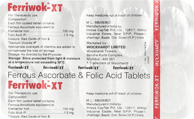 फेरीवोक एक्सटी 10 टैबलेट की स्ट्रिप