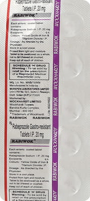 Rabiwok 20mg Strip Of 10 Tablets