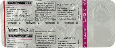 Telmiwock 40mg Strip Of 10 Tablets
