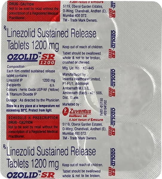 Ozolid Sr 1200mg Tablet