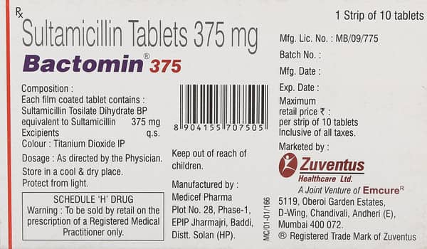 Bactomin 375 Tablet