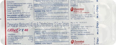 Olbet Ct 40mg Strip Of 10 Tablets