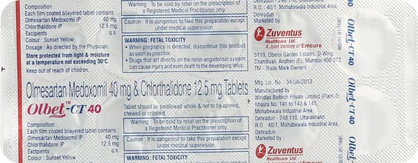 Olbet Ct 40mg Strip Of 10 Tablets
