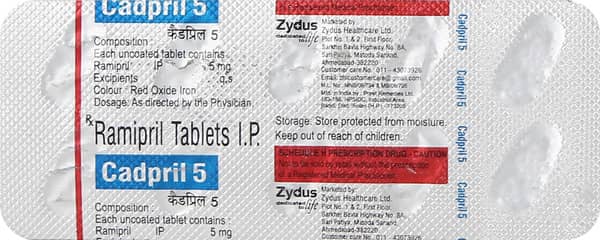Cadpril 5Mg Strip Of 10 Tablets