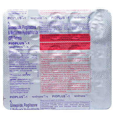 Pioplus 1mg Strip Of 15 Tablets