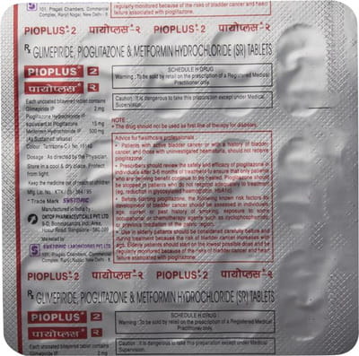 Pioplus 2mg Strip Of 15 Tablets