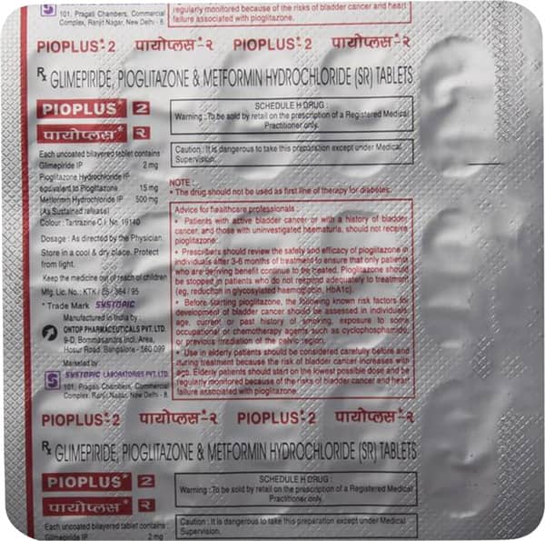 Pioplus 2mg Strip Of 15 Tablets