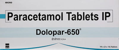 Dolopar 650mg Strip Of 15 Tablets