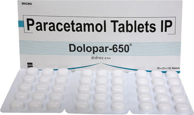 Dolopar 650mg Strip Of 15 Tablets