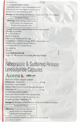 Acera L Strip Of 10 Capsules