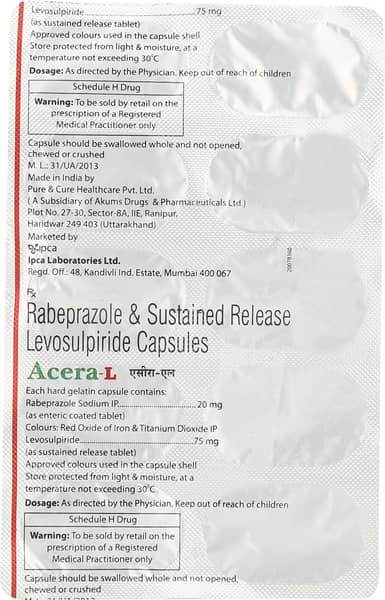 Acera L Strip Of 10 Capsules