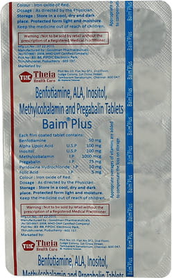 B Aim Plus Strip Of 10 Tablets