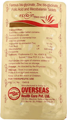 Fexid Xt Strip Of 15 Tablets