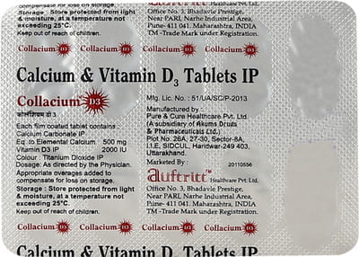 Collacium D3 Strip Of 10 Tablets