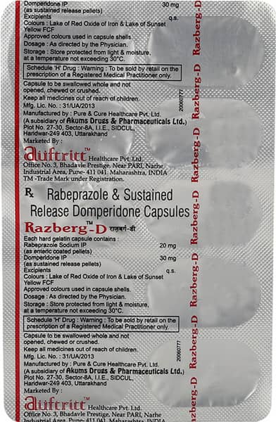 Razberg D Strip Of 10 Capsules