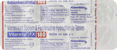 Vitaresp Fx 180mg Strip Of 10 Tablets