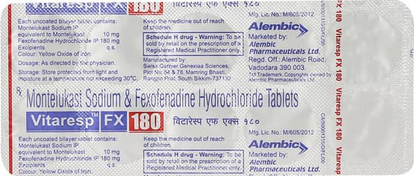 Vitaresp Fx 180mg Strip Of 10 Tablets