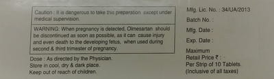 Olmark Ct 20mg Strip Of 10 Tablets