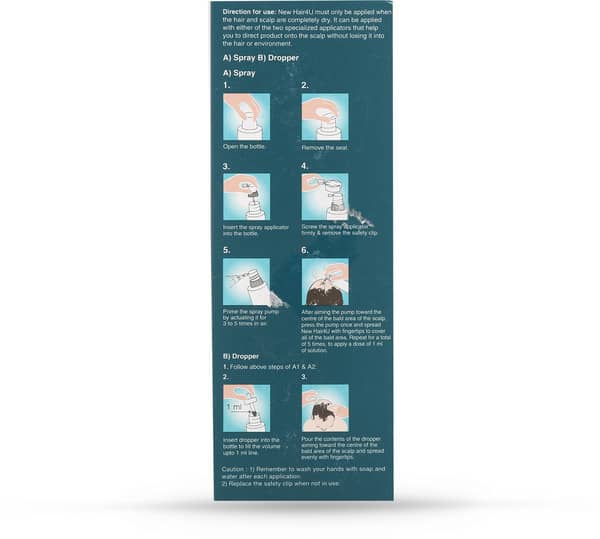 New Hair 4u 10% Bottle Of 60ml Spray/Solution