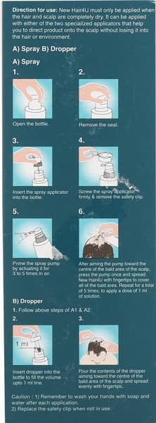 New Hair 4u 10% Bottle Of 60ml Spray/Solution