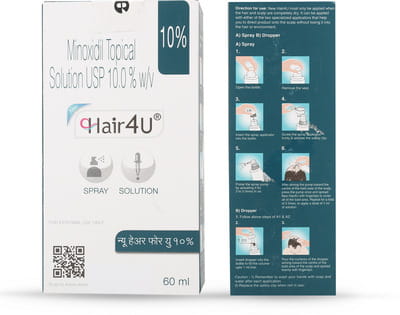 New Hair 4u 10% Bottle Of 60ml Spray/Solution