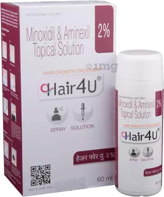 Hair 4u 2% Bottle Of 60ml Spray/Solution