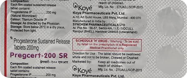 Pregcert Sr 200mg Strip Of 10 Tablets